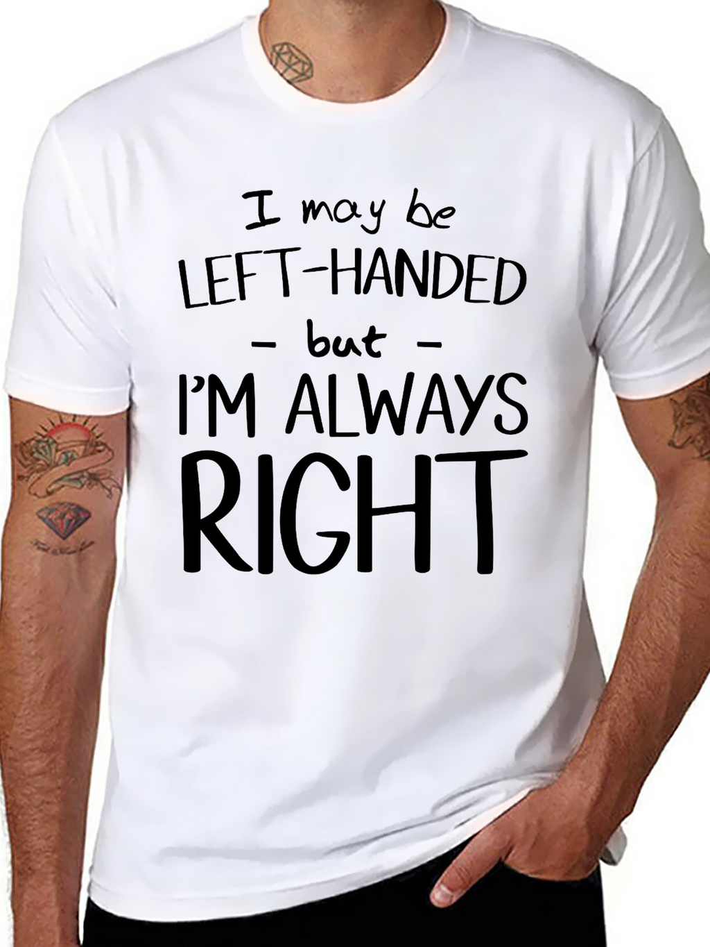 Left-Handed Always Right Graphic Tee - Mens
