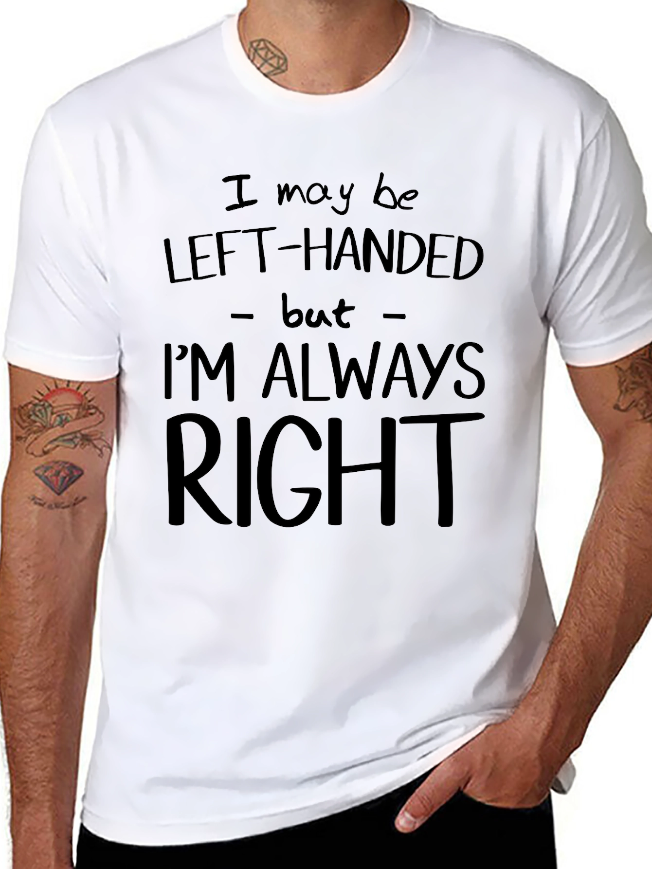 Left-Handed Always Right Graphic Tee - Mens