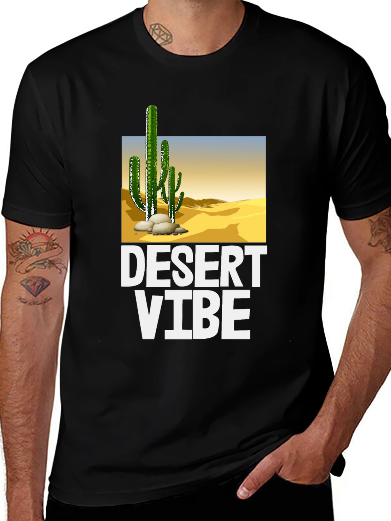 Desert Vibe Graphic T-Shirt - Black