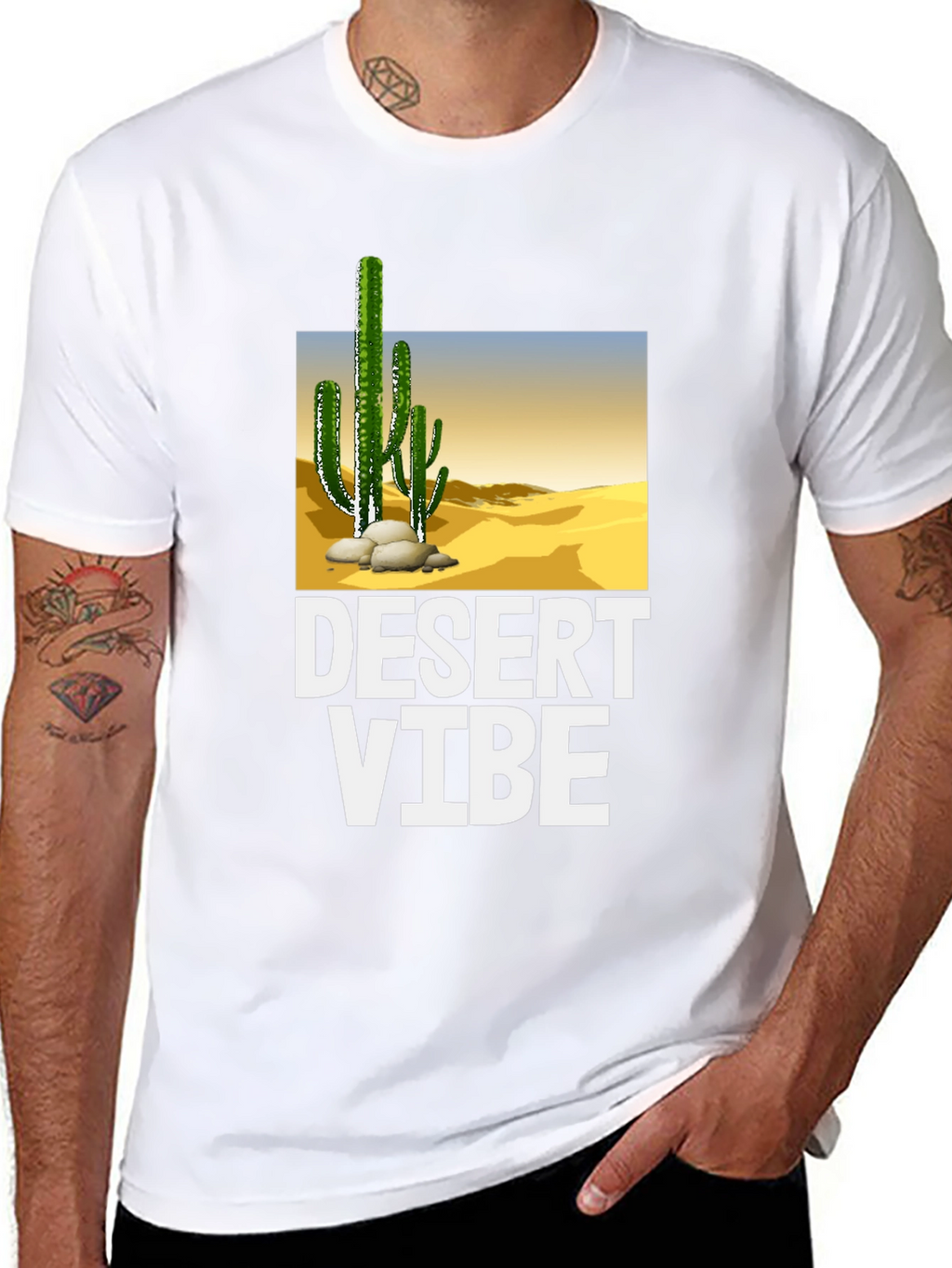 Desert Vibe Graphic T-Shirt - Black