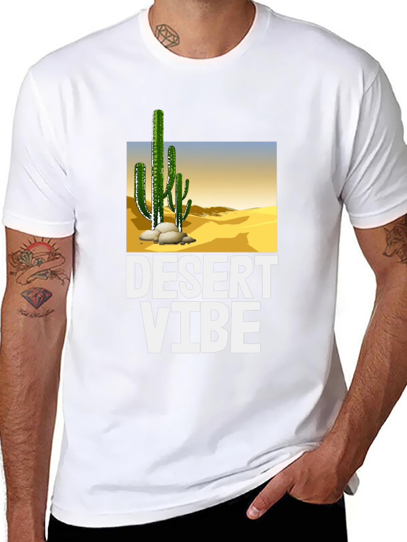 Desert Vibe Graphic T-Shirt - Black