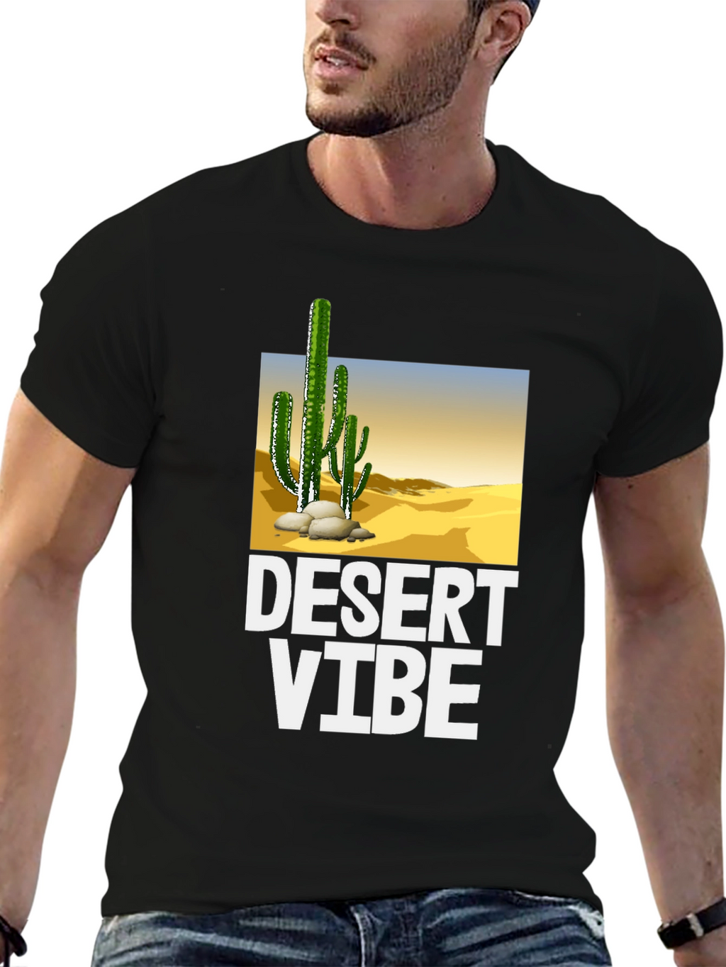Desert Vibe Graphic T-Shirt - Black