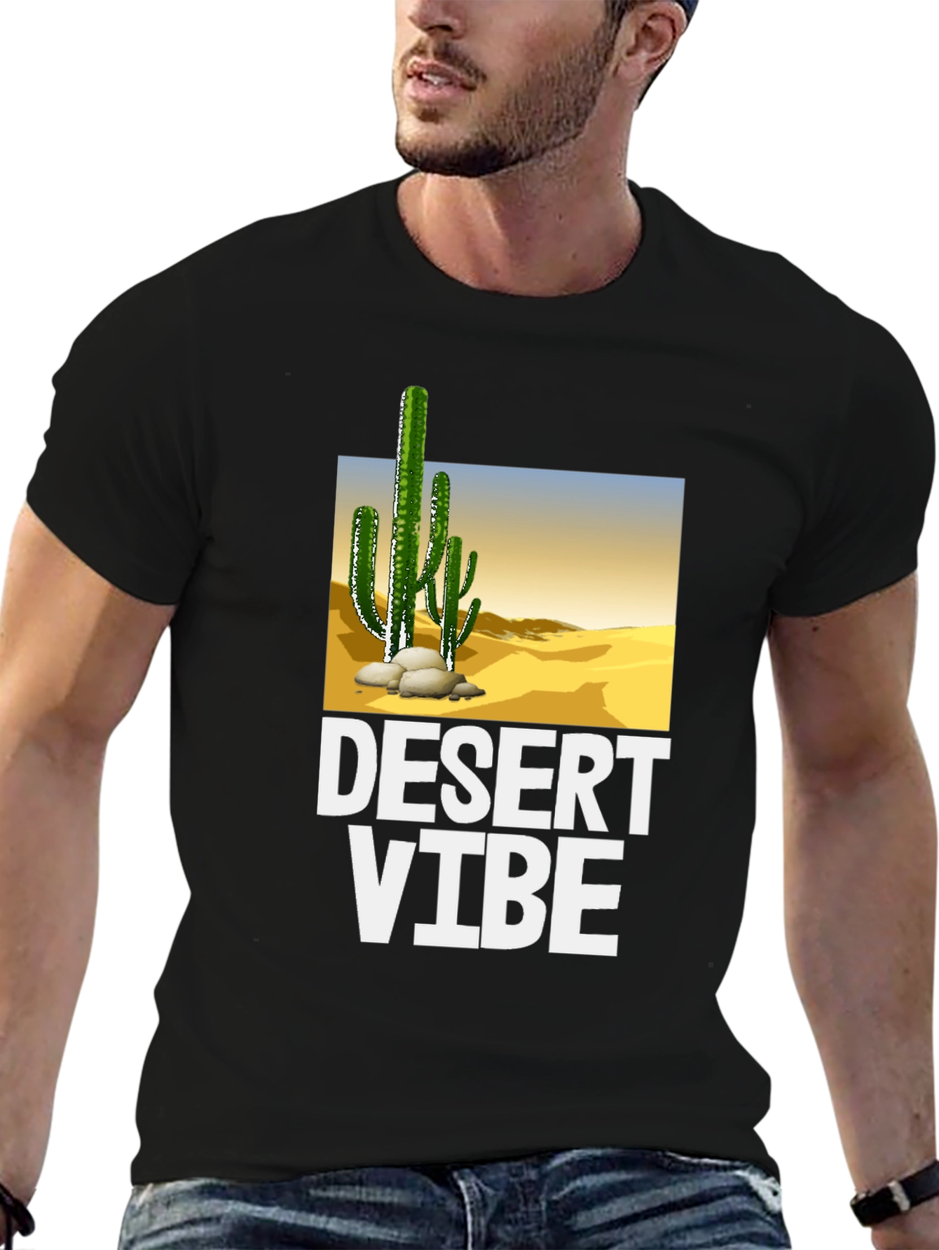 Desert Vibe Graphic T-Shirt - Black