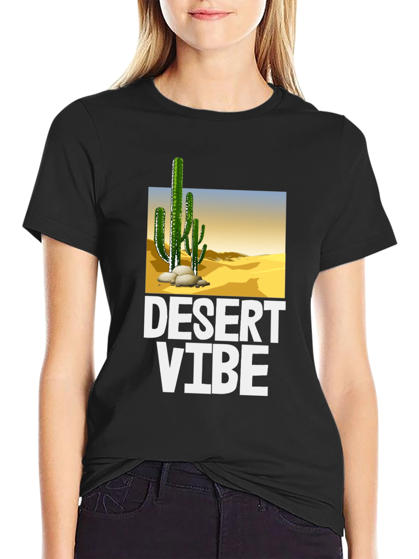 Desert Vibe Graphic T-Shirt - Black