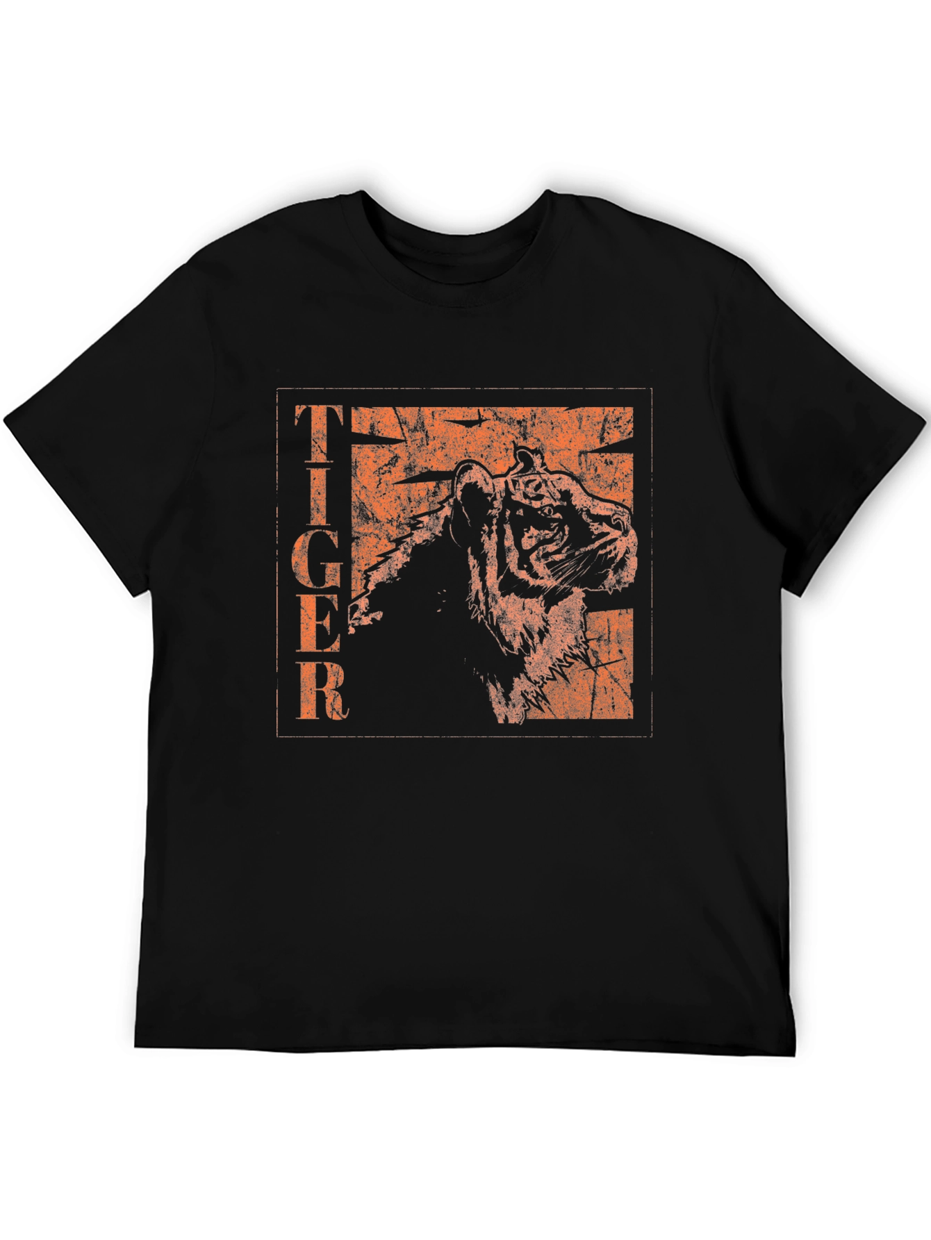 Vintage Tiger Graphic Black T-Shirt