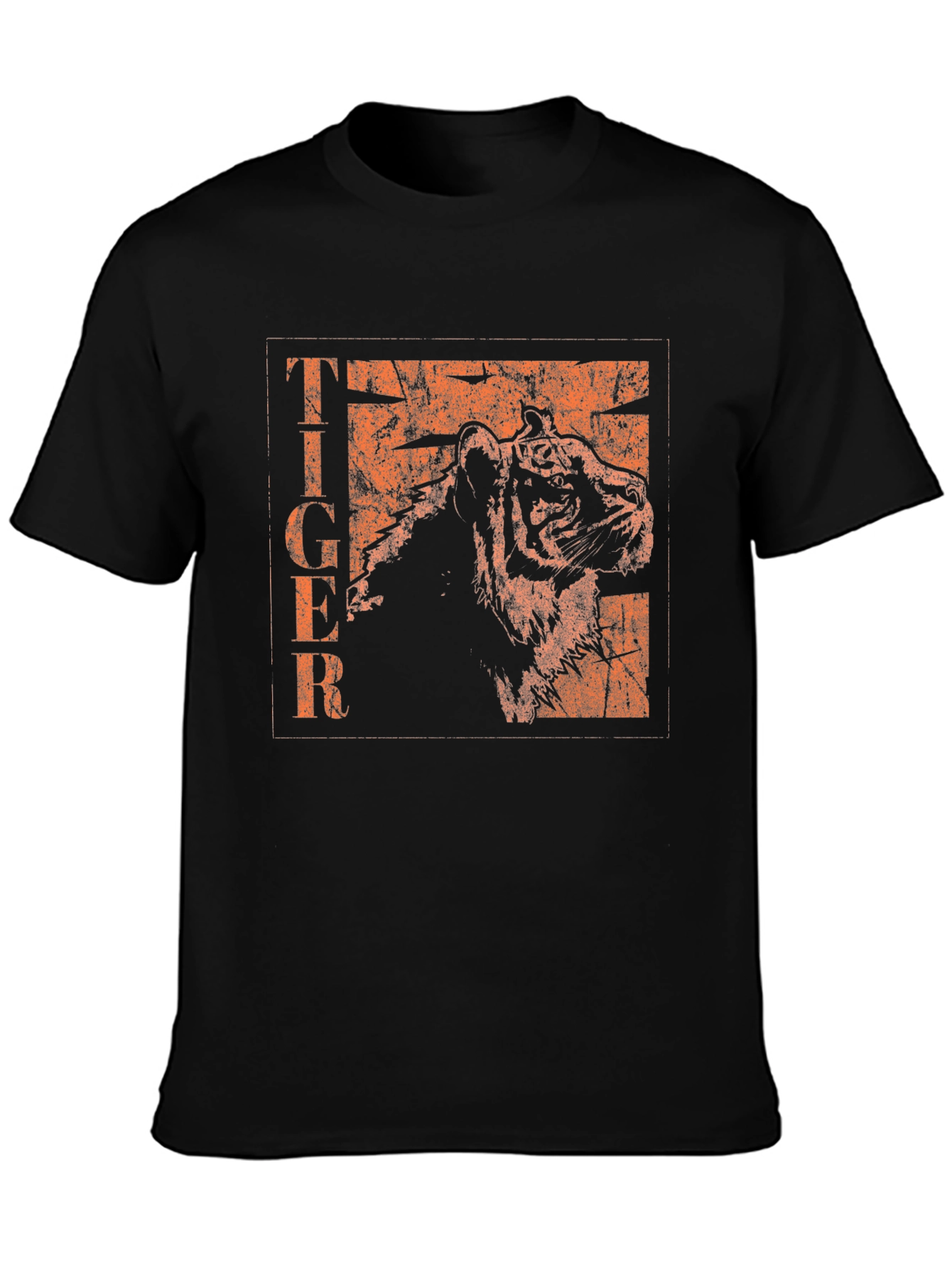 Vintage Tiger Graphic Black T-Shirt