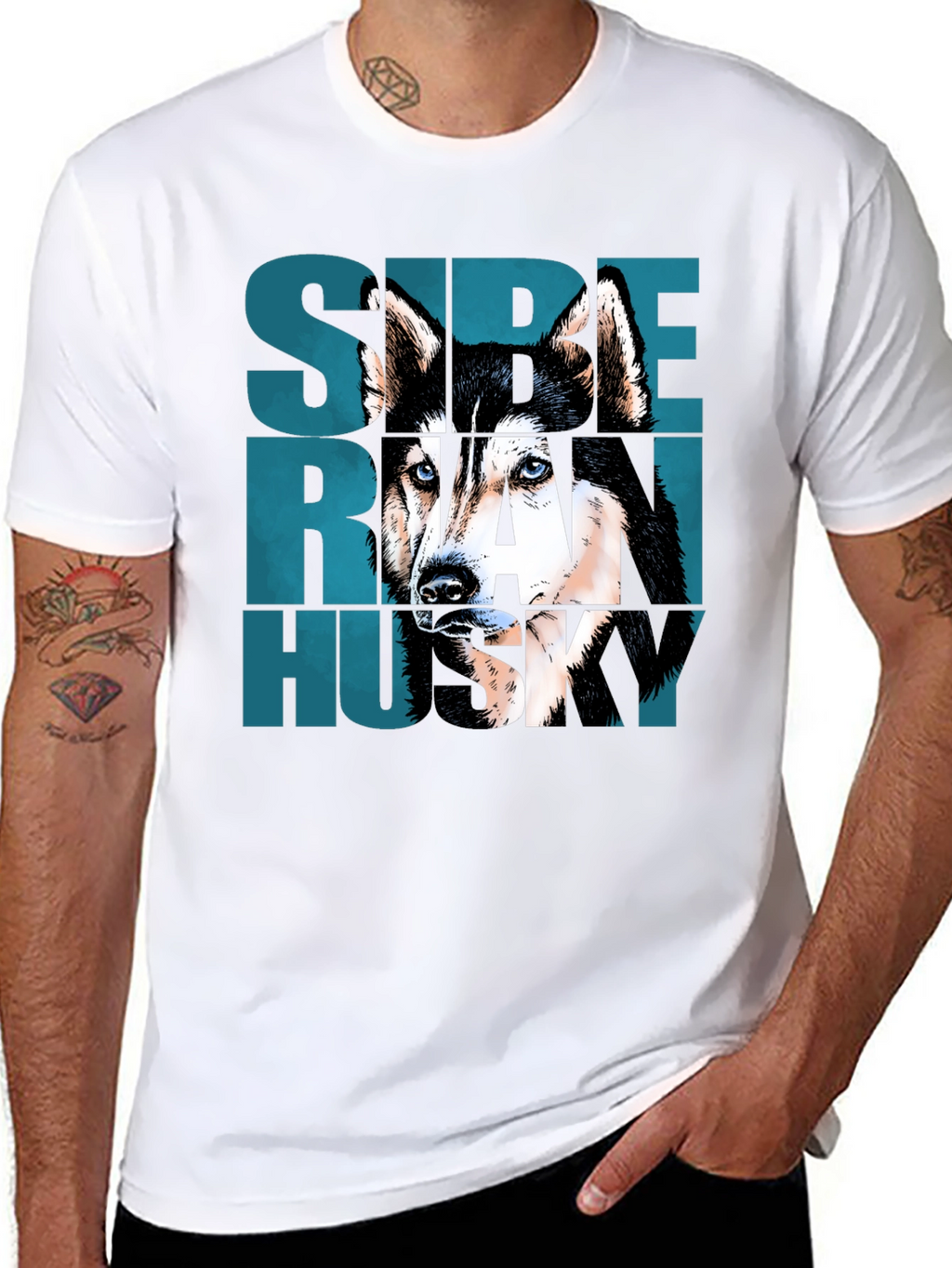Super Rad Husky Graphic T-Shirt - Cool Dog Tee