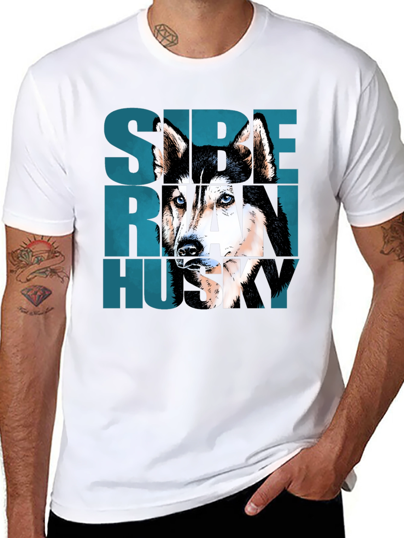Super Rad Husky Graphic T-Shirt - Cool Dog Tee