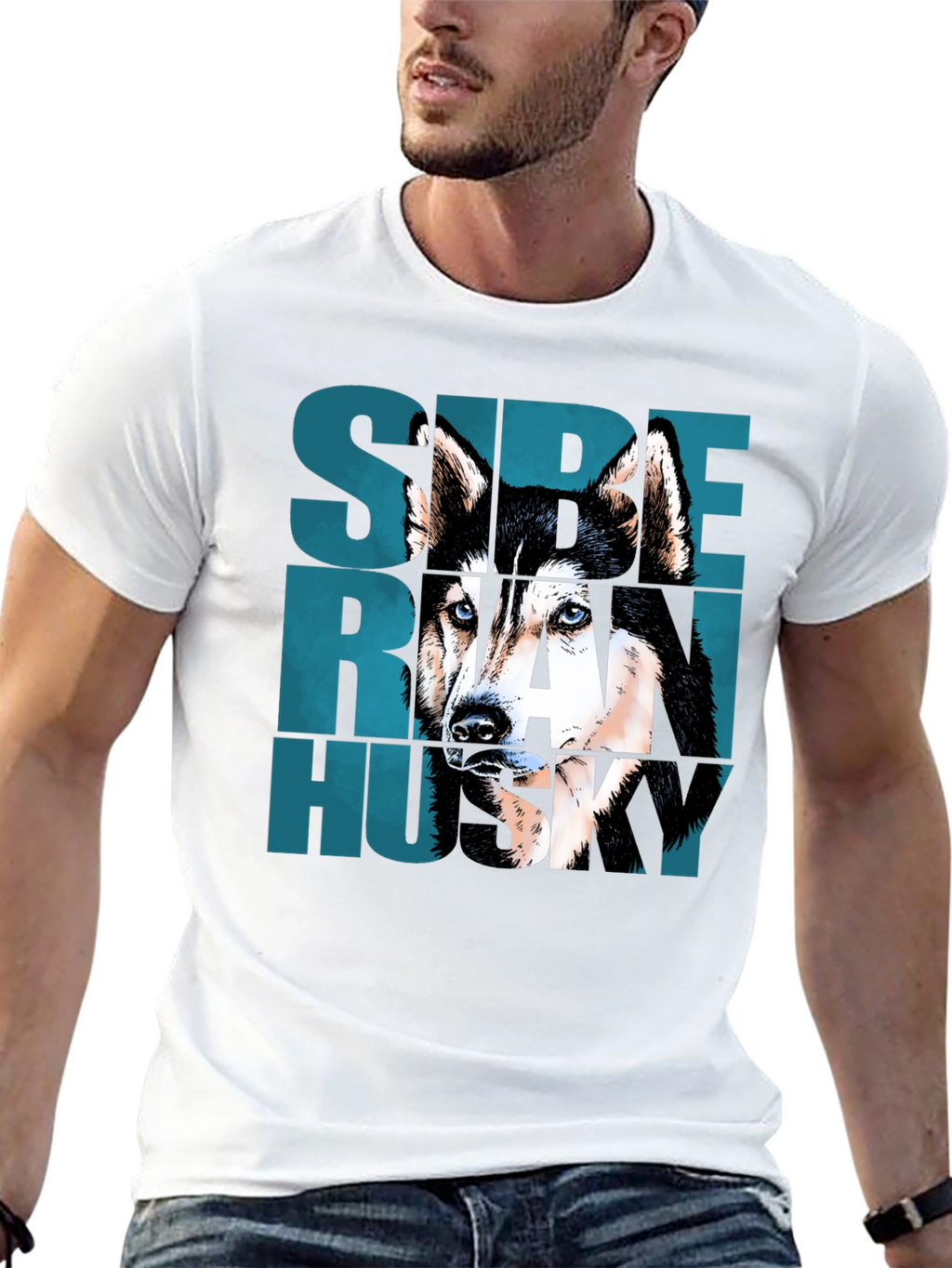 Super Rad Husky Graphic T-Shirt - Cool Dog Tee