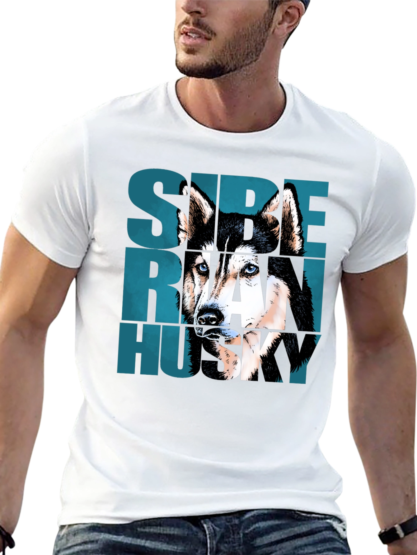 Super Rad Husky Graphic T-Shirt - Cool Dog Tee