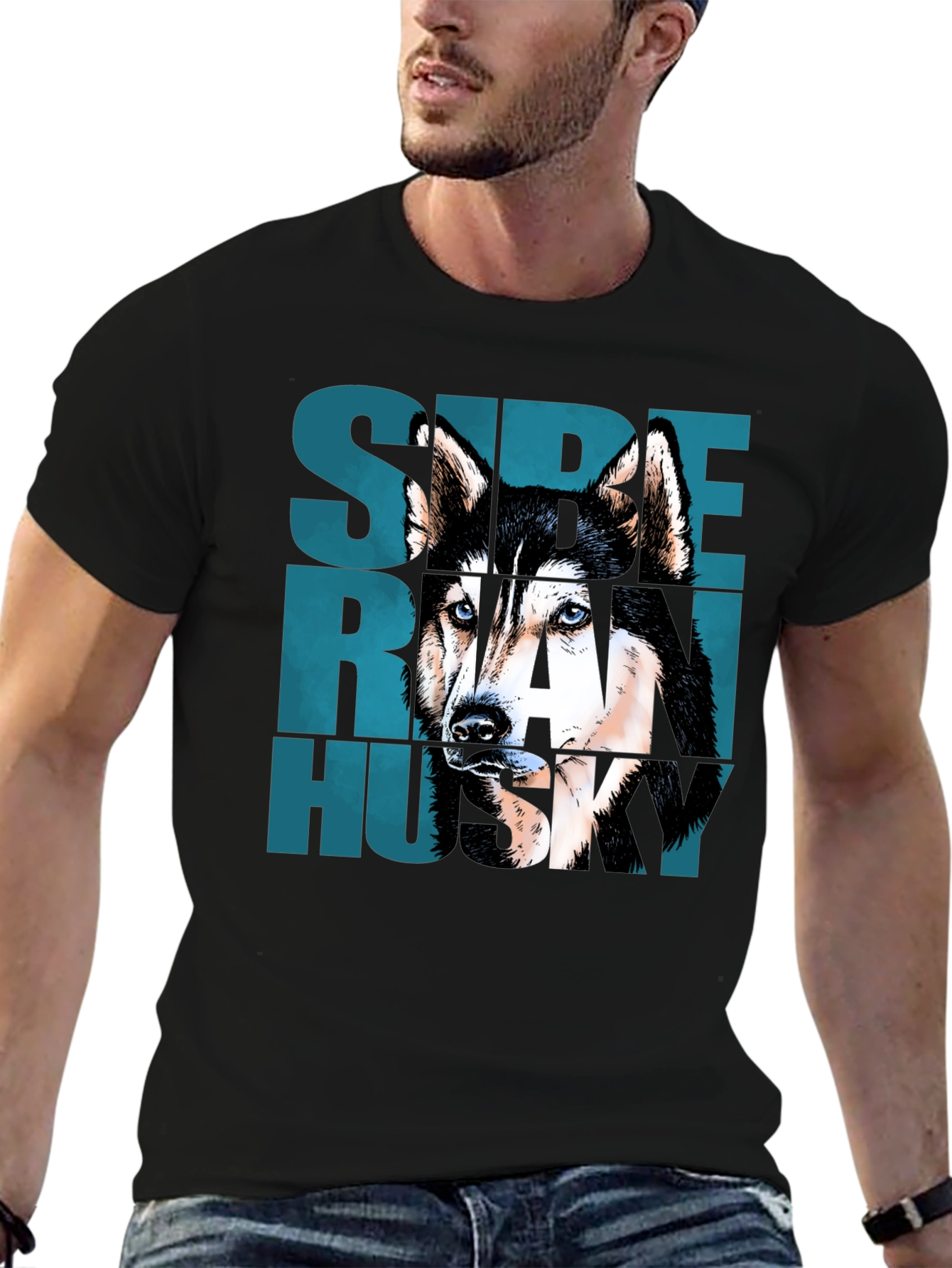 Super Rad Husky Graphic T-Shirt - Cool Dog Tee