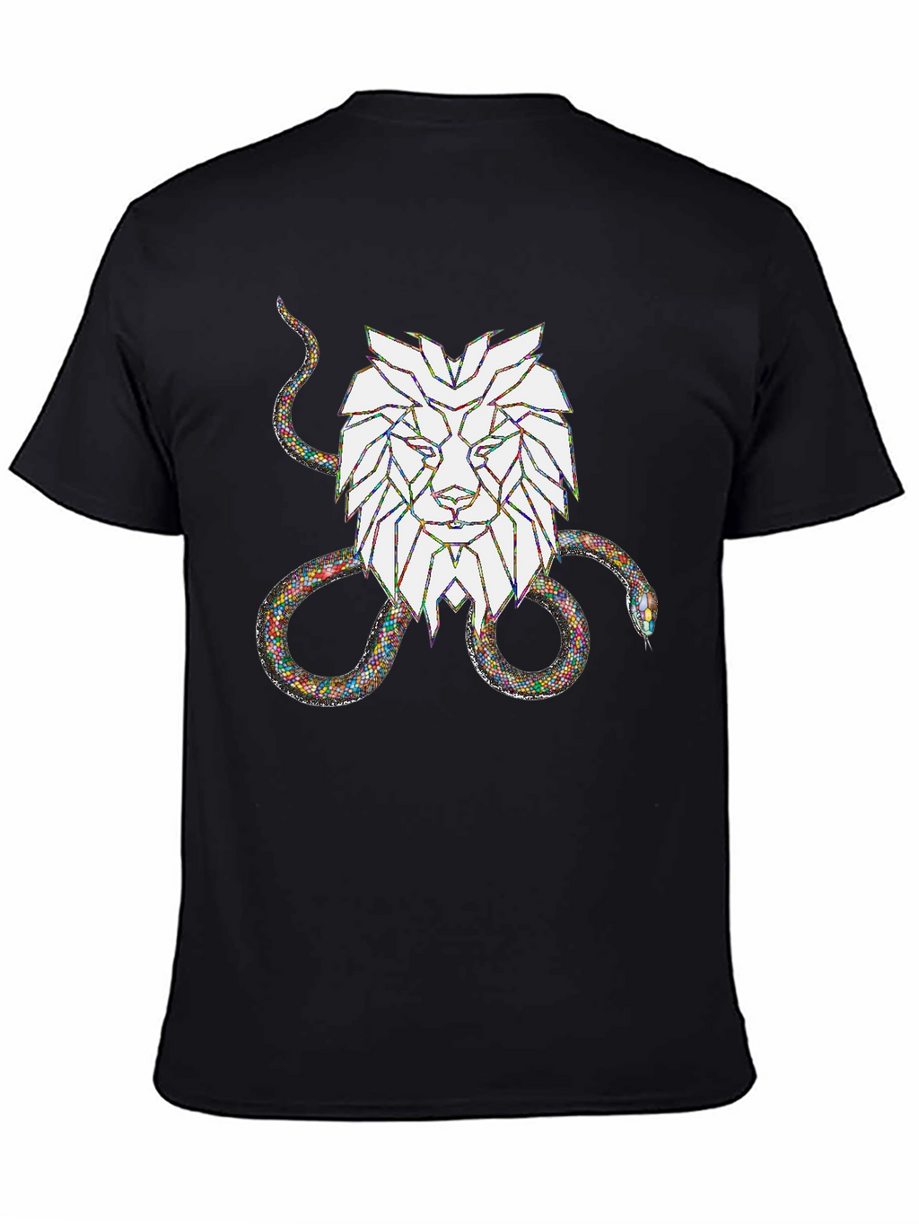 Lion and Snake Graphic Tee - Bold Streetwear Style