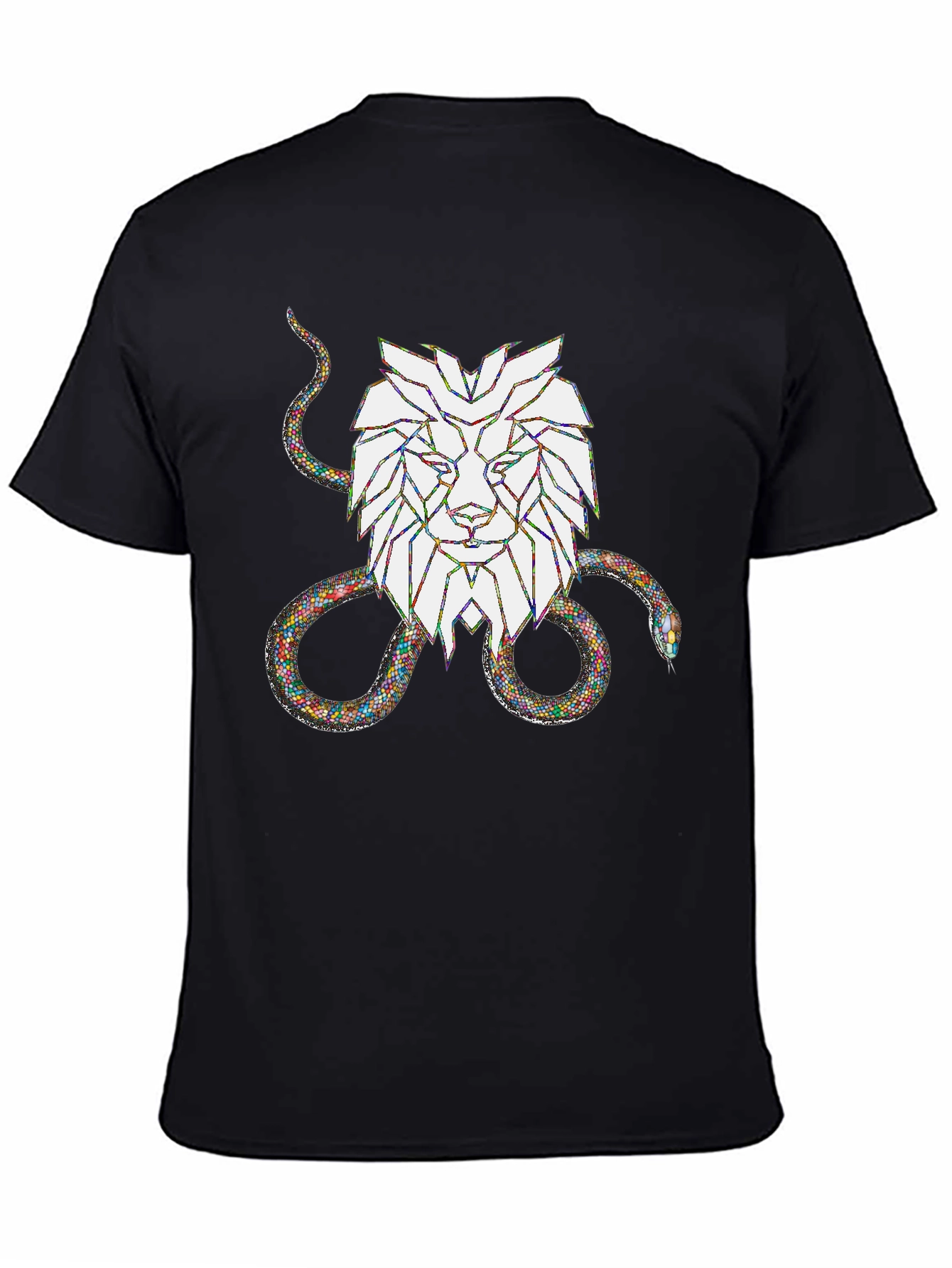 Lion and Snake Graphic Tee - Bold Streetwear Style