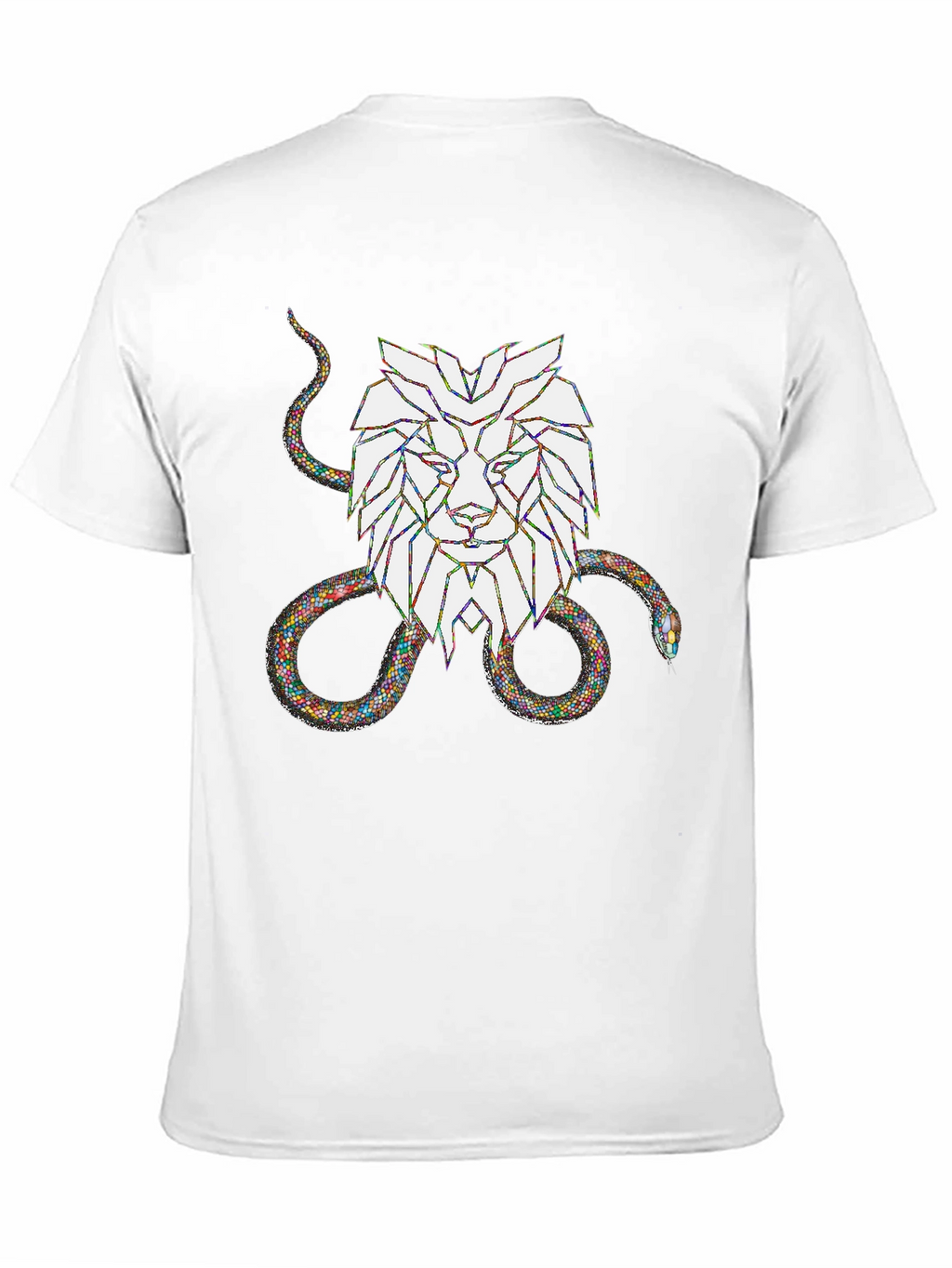 Lion and Snake Graphic Tee - Bold Streetwear Style