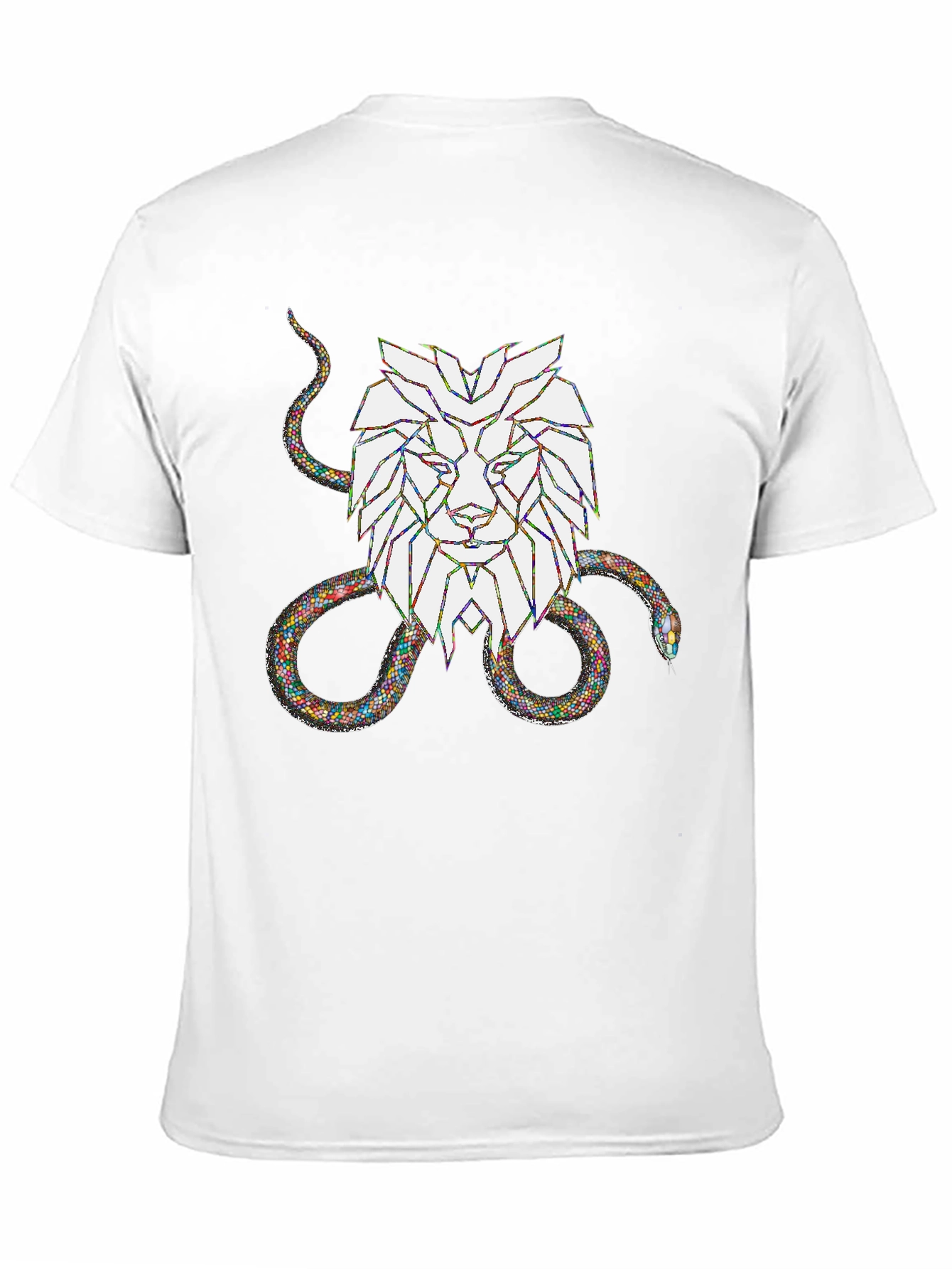 Lion and Snake Graphic Tee - Bold Streetwear Style
