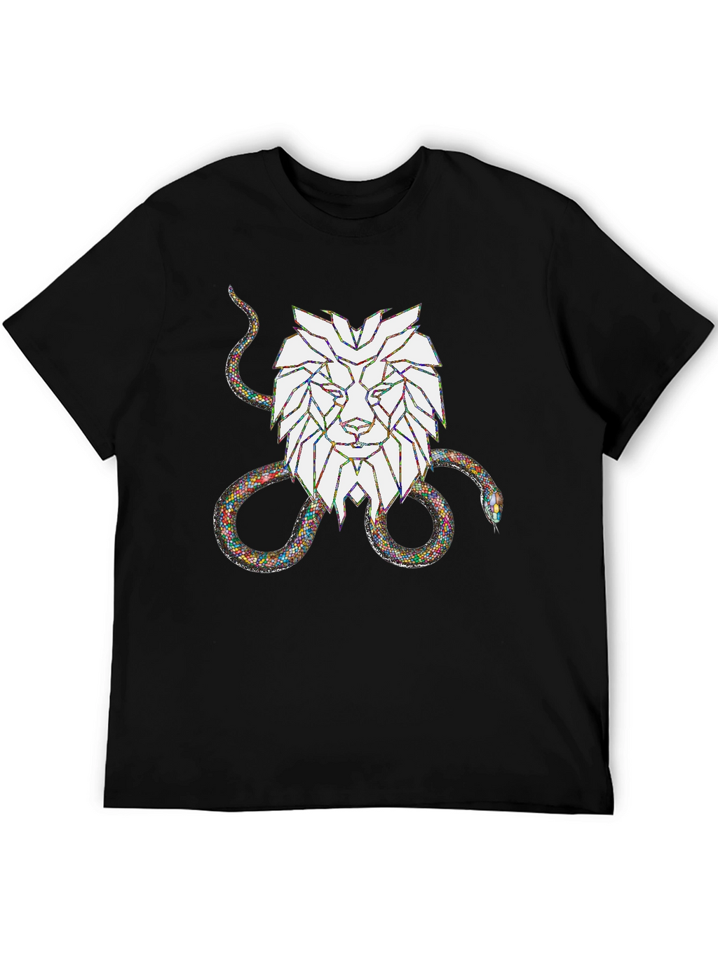 Lion and Snake Graphic Tee - Bold Streetwear Style