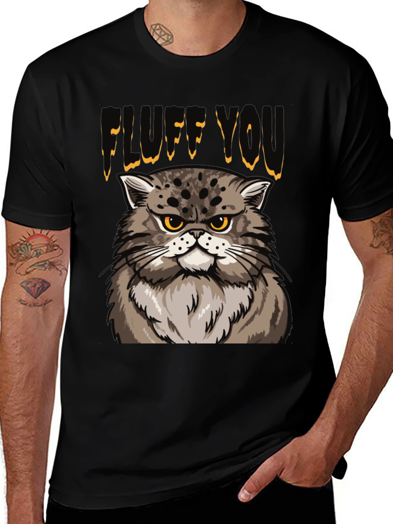 Fluff You Cat T-Shirt - Funny Grumpy Cat Tee
