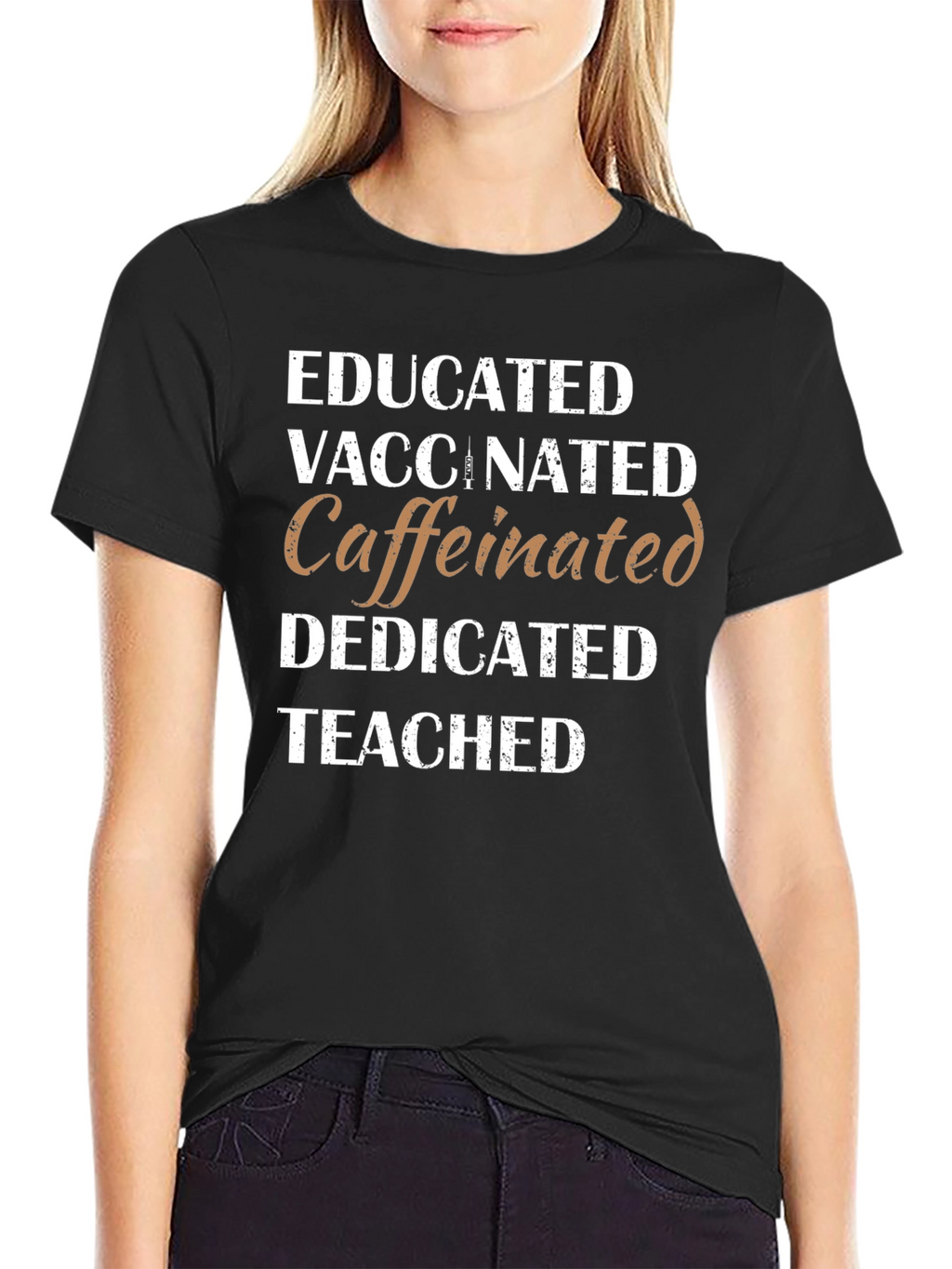Educated Vaccinated Caffeinated T-Shirt