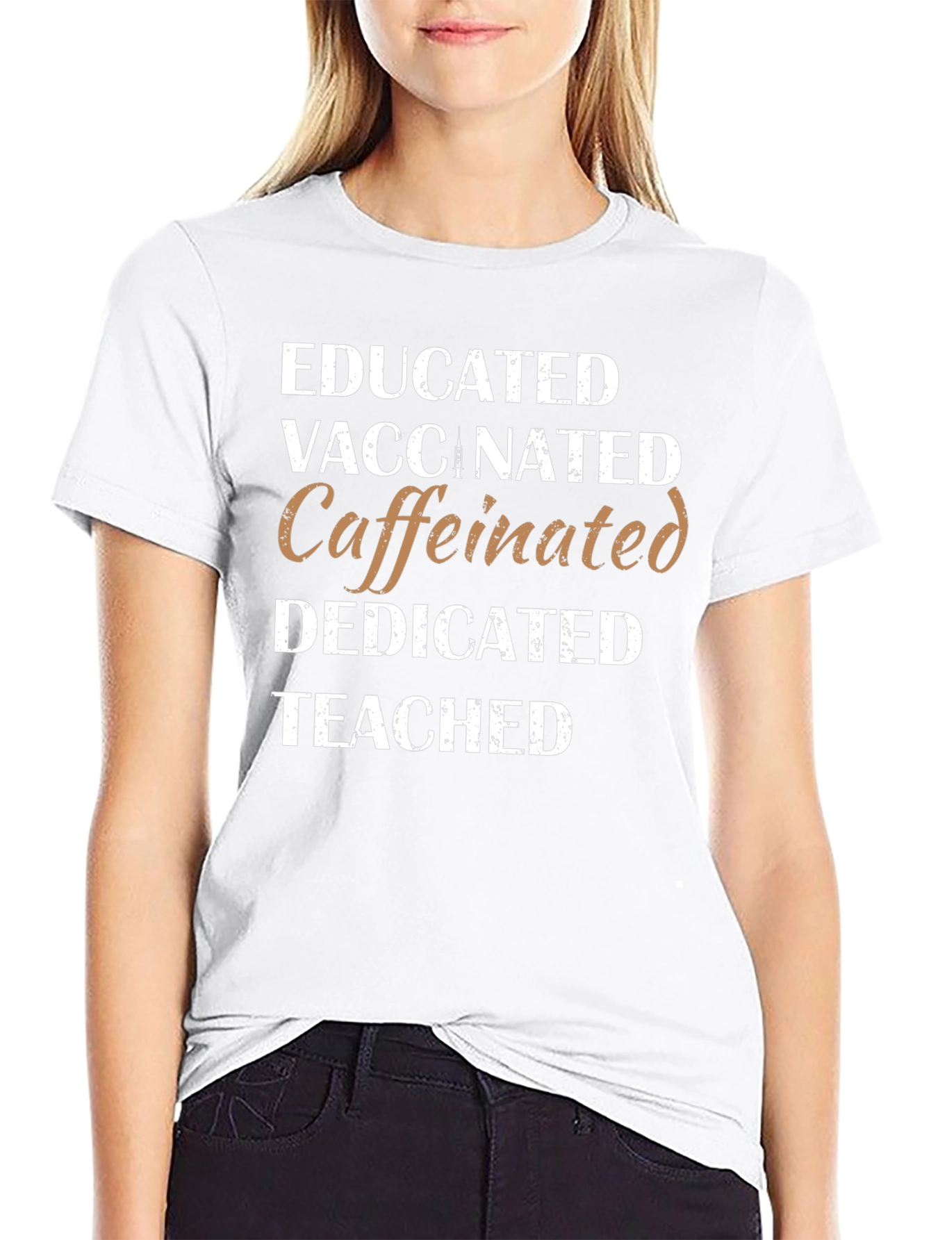 Educated Vaccinated Caffeinated T-Shirt