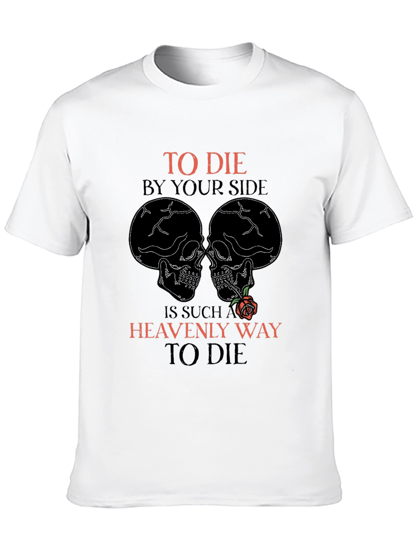Gothic Skull & Roses Graphic Tee