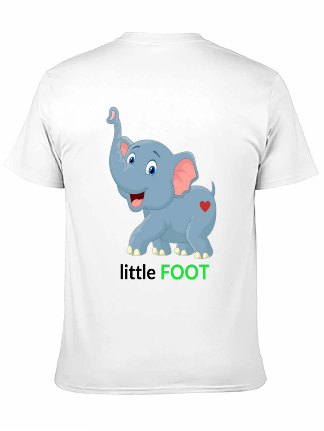 Cute Elephant Little Foot Graphic T-Shirt