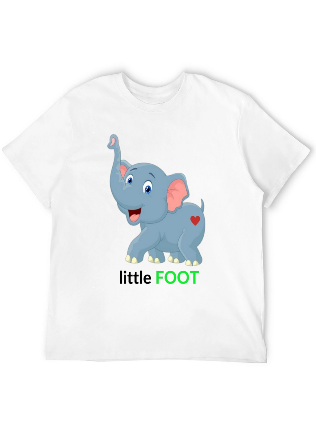 Cute Elephant Little Foot Graphic T-Shirt