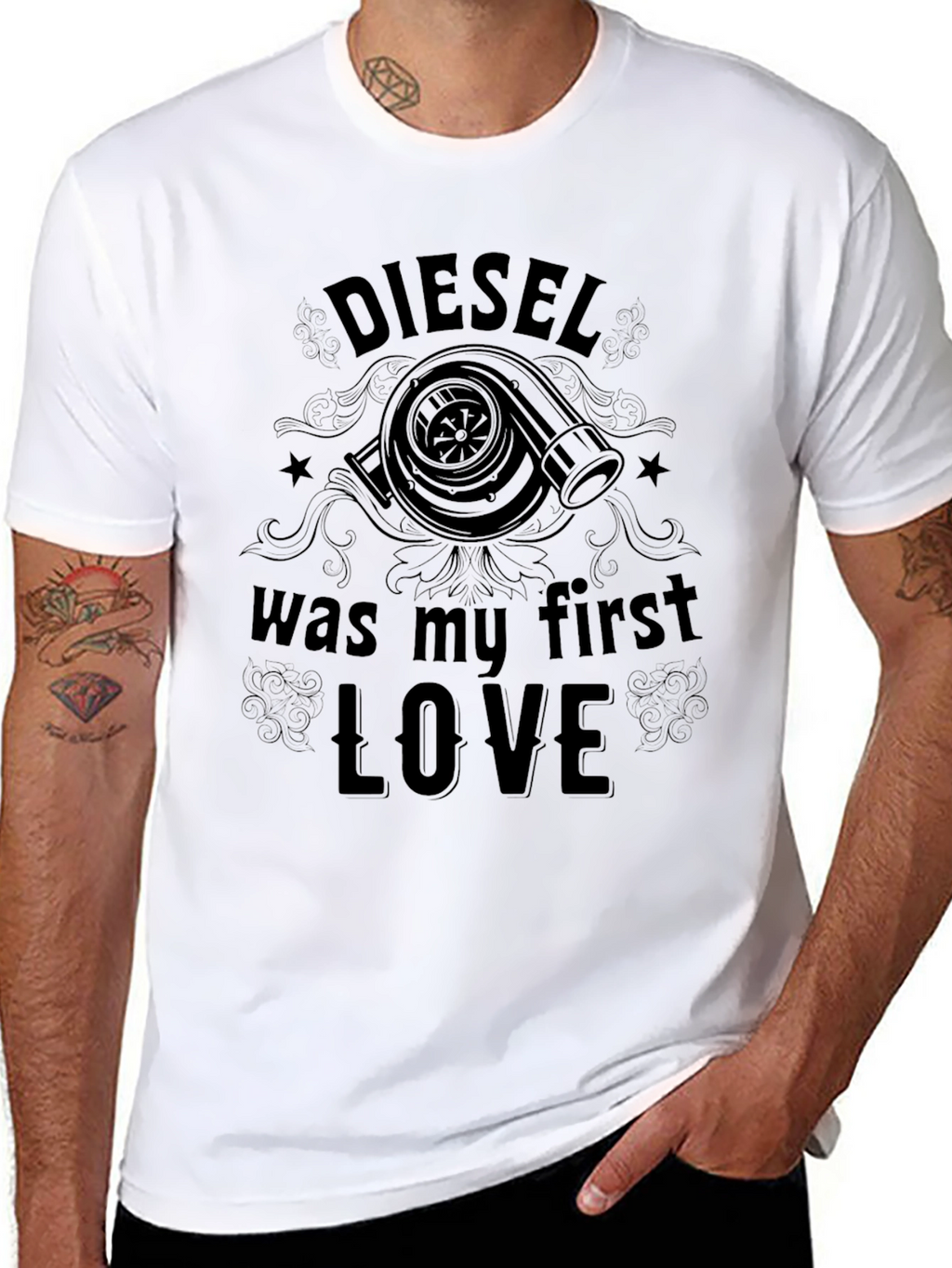 Diesel First Love Black Graphic T-Shirt