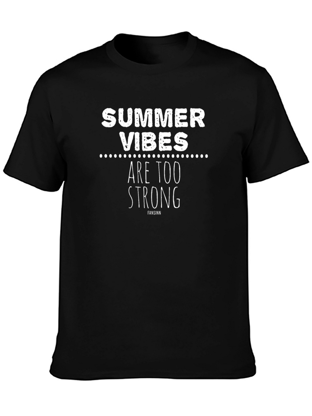 Summer Vibes Graphic Tee - Black Cotton T-Shirt