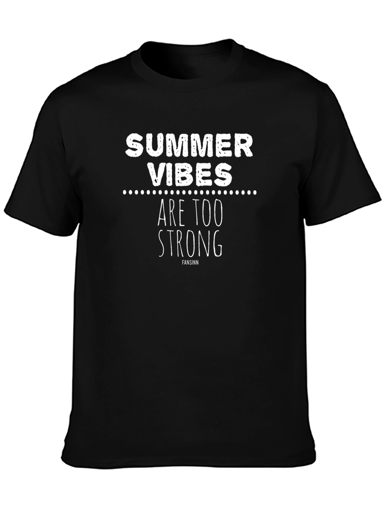Summer Vibes Graphic Tee - Black Cotton T-Shirt