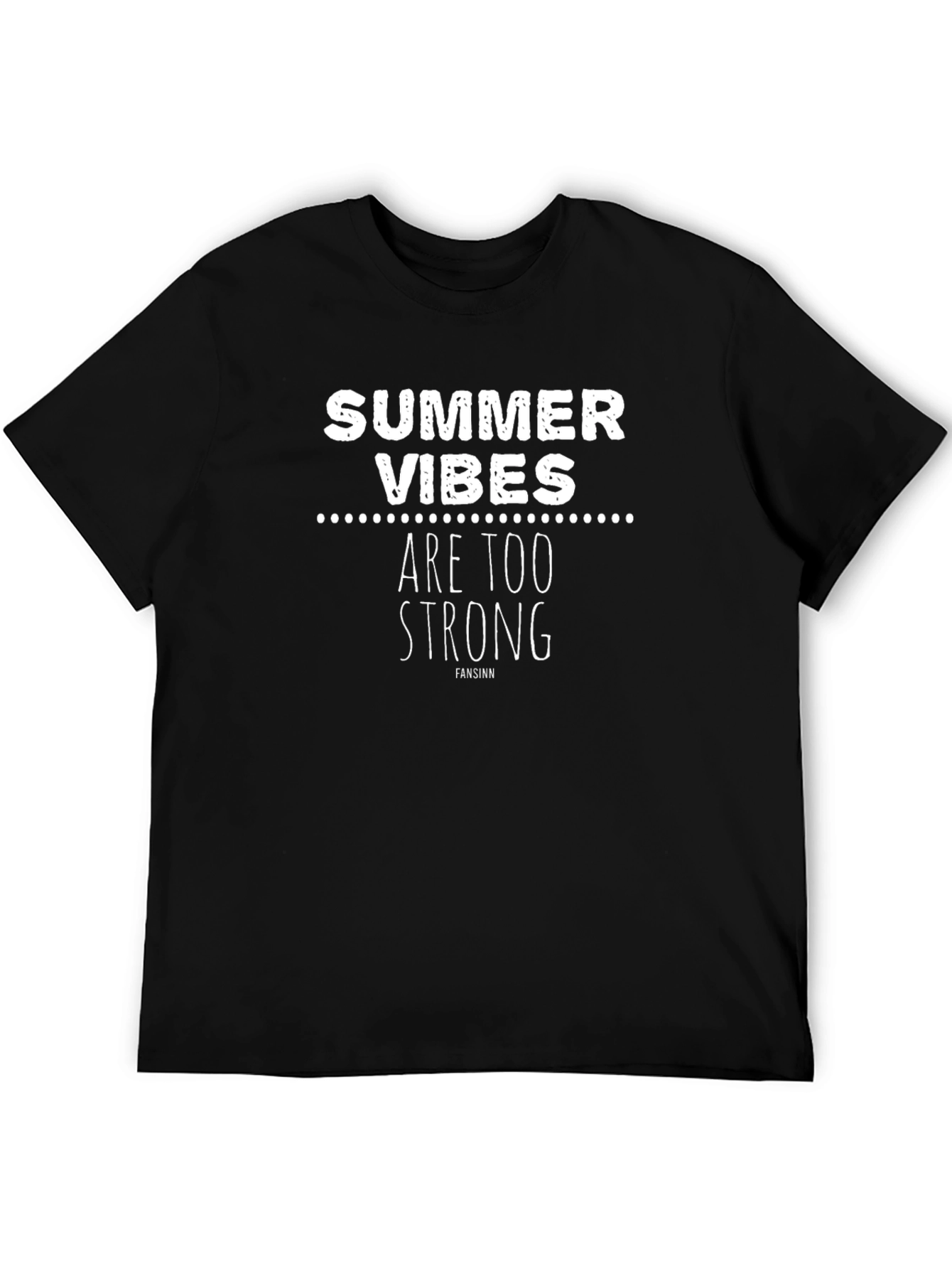 Summer Vibes Graphic Tee - Black Cotton T-Shirt