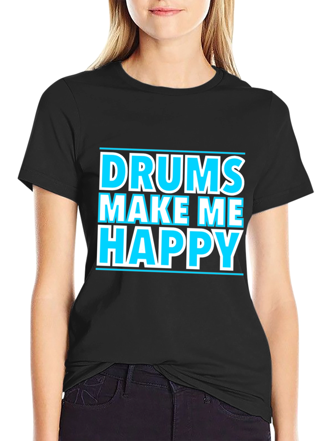 Drums Make Me Happy Graphic T-Shirt