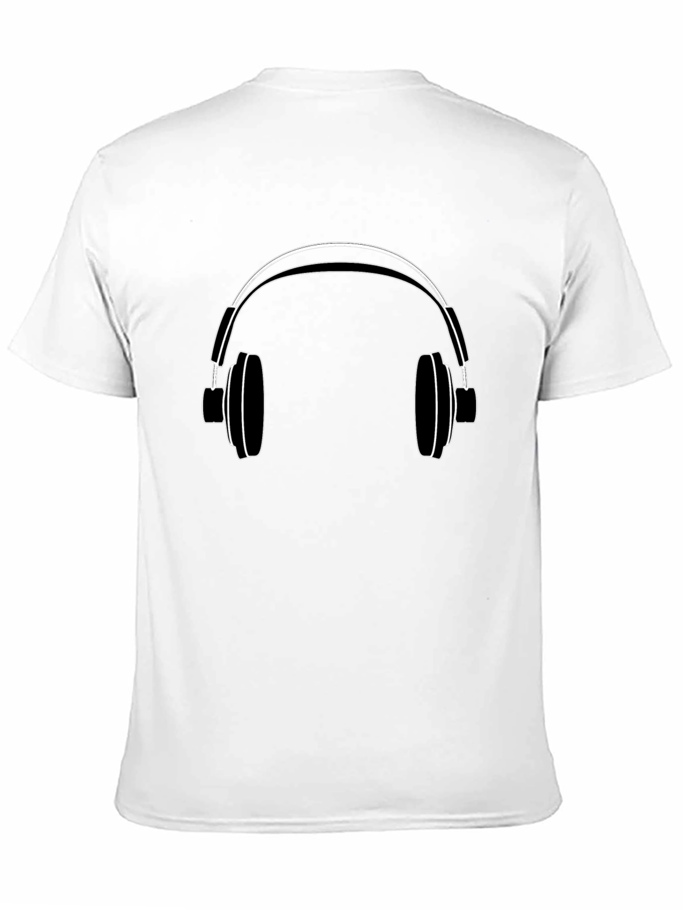 Cool Headphones Graphic T-Shirt - Black