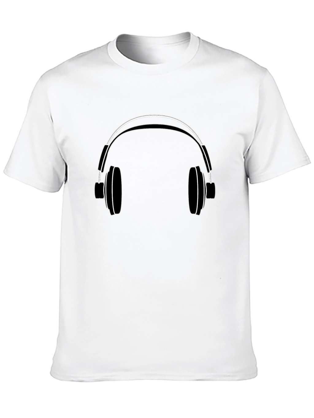 Cool Headphones Graphic T-Shirt - Black