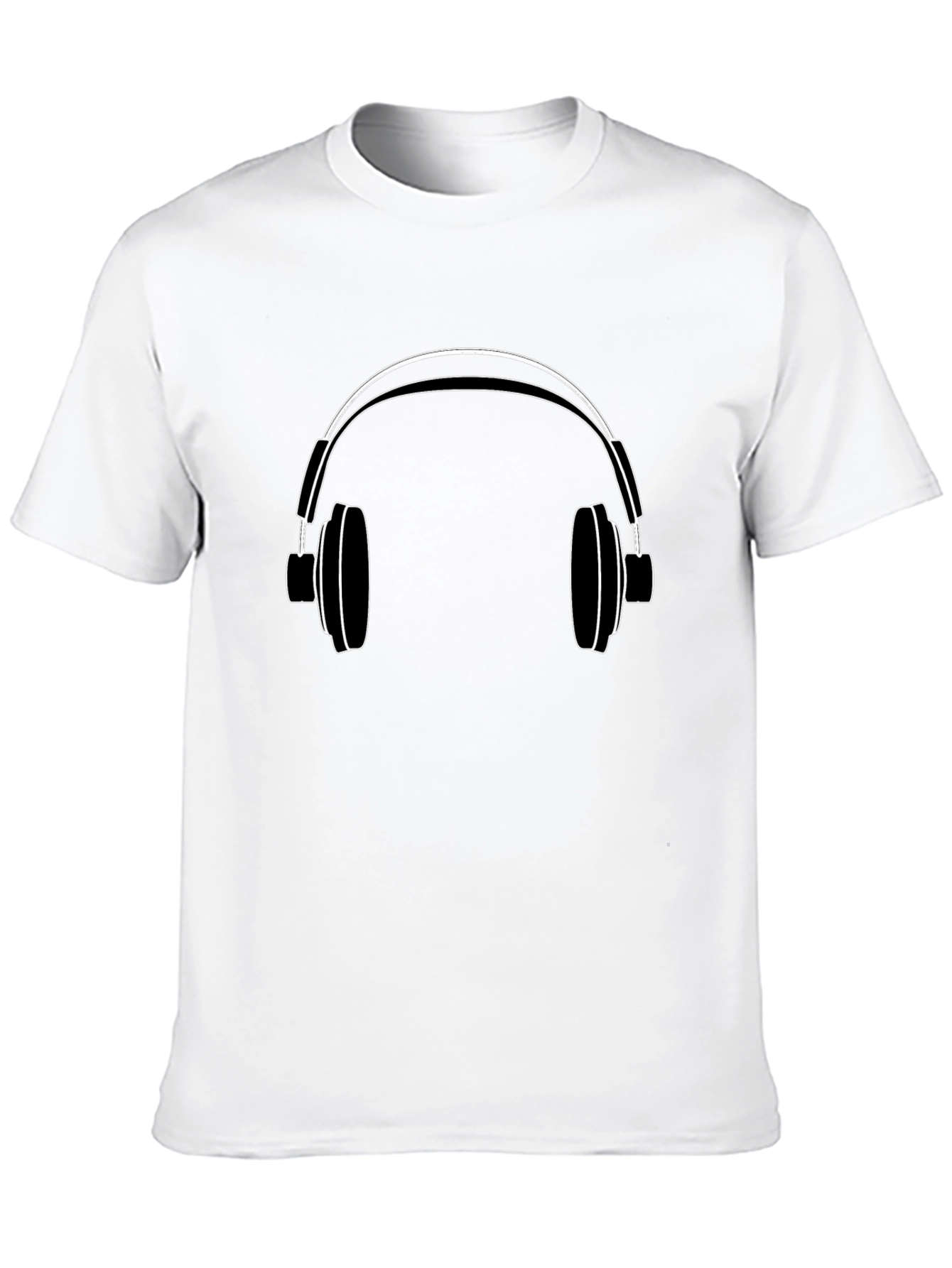 Cool Headphones Graphic T-Shirt - Black