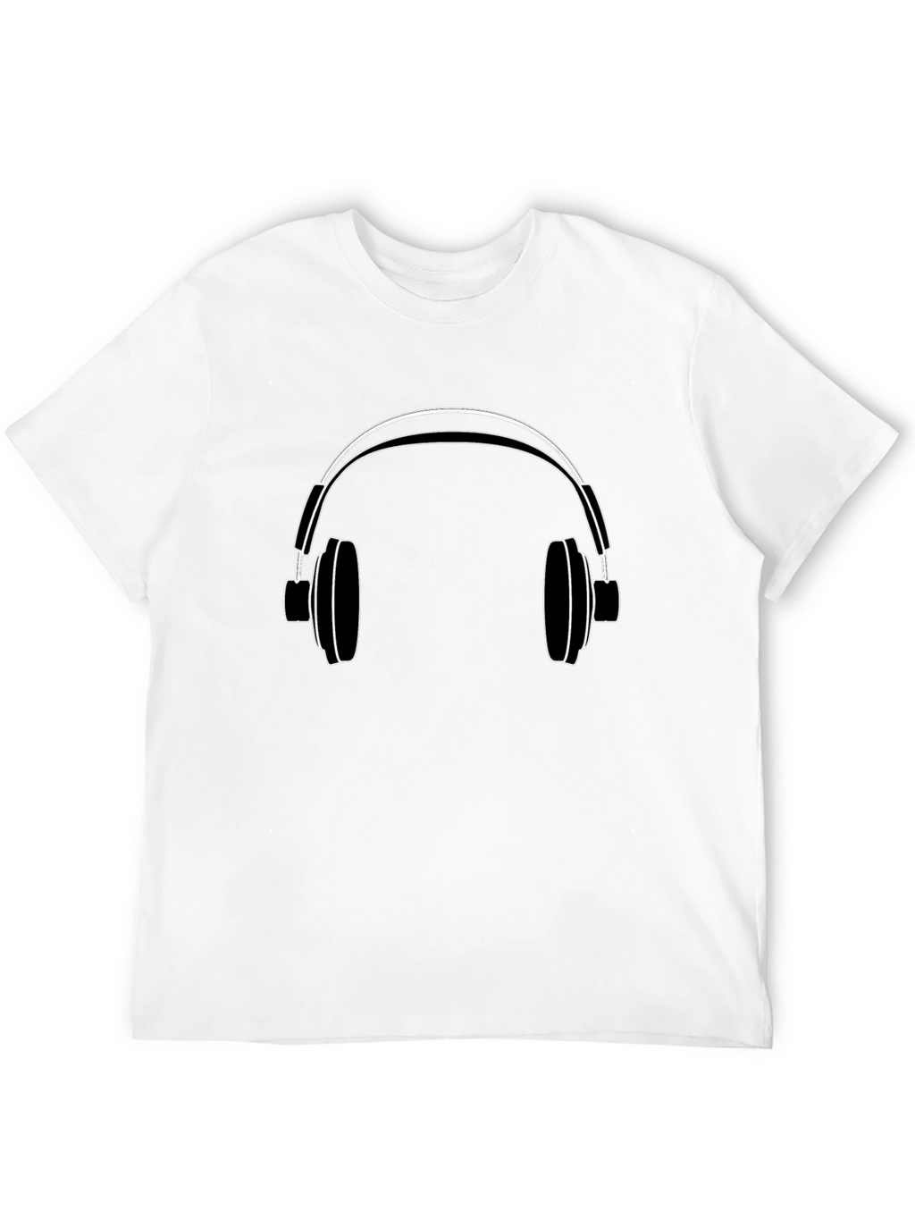 Cool Headphones Graphic T-Shirt - Black