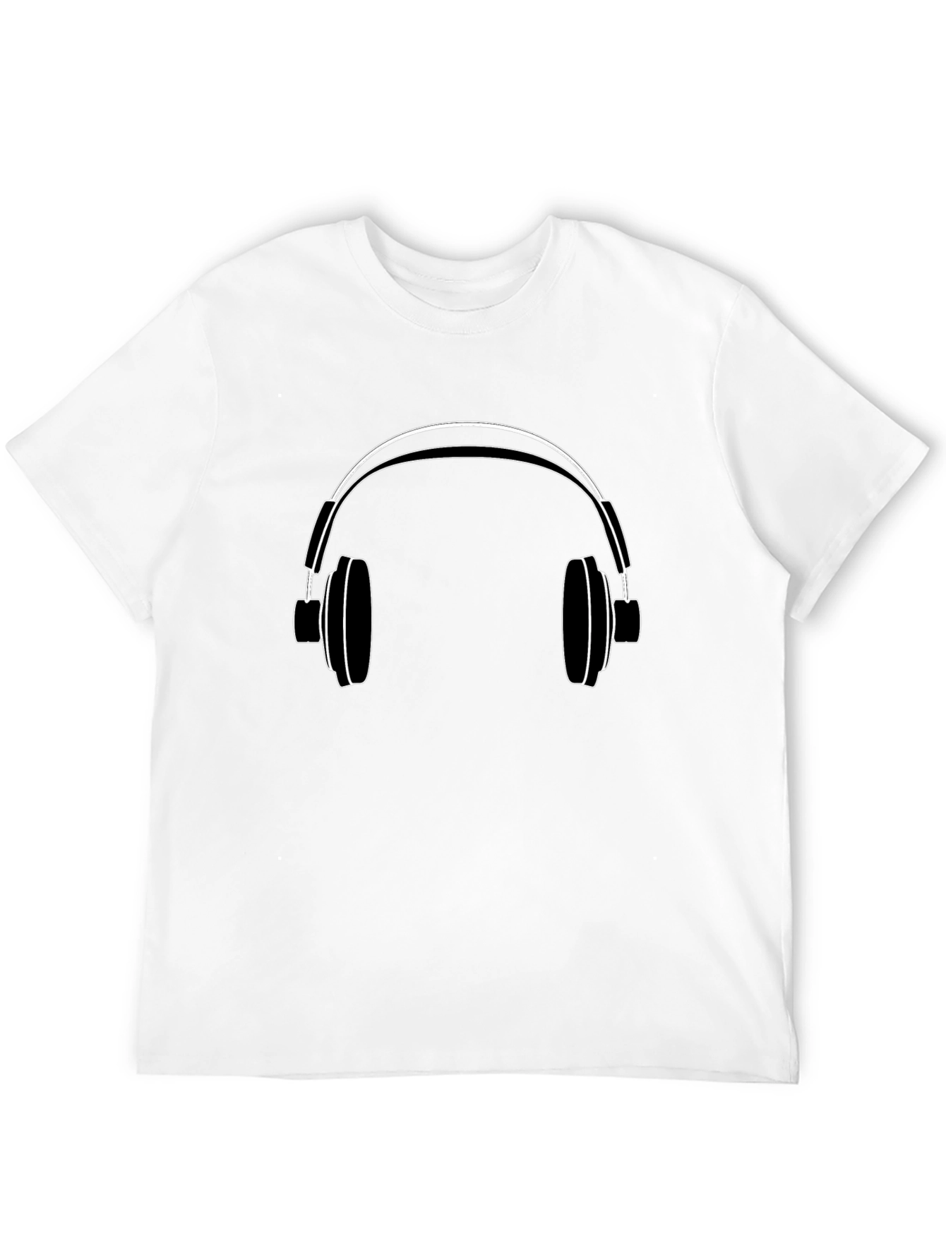 Cool Headphones Graphic T-Shirt - Black