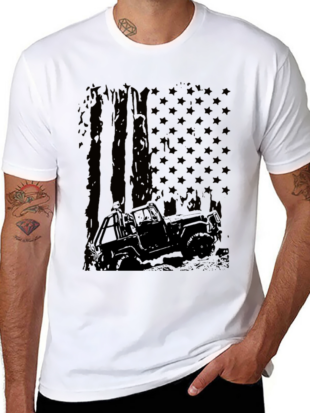 Off-Road American Flag T-Shirt