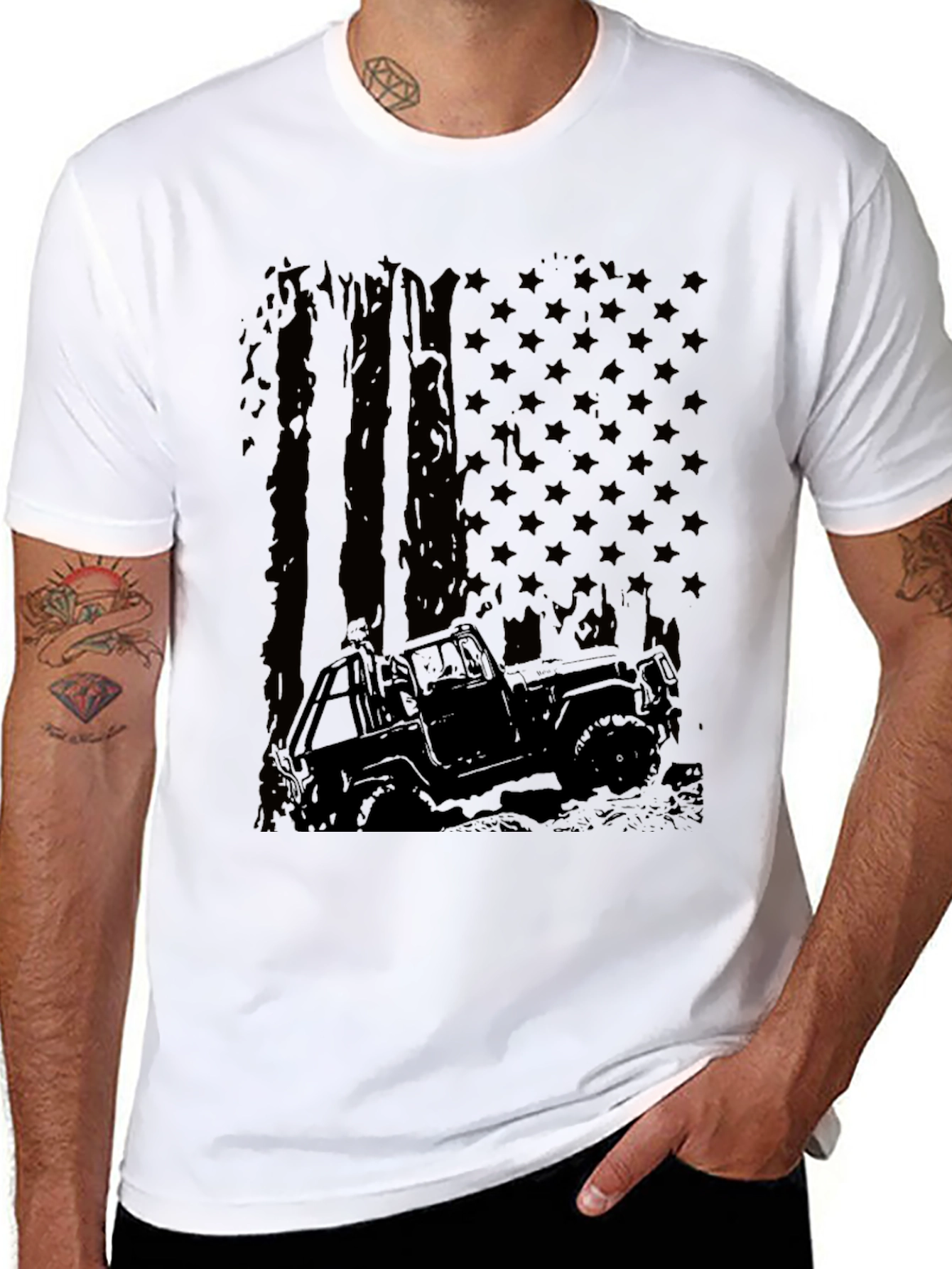 Off-Road American Flag T-Shirt