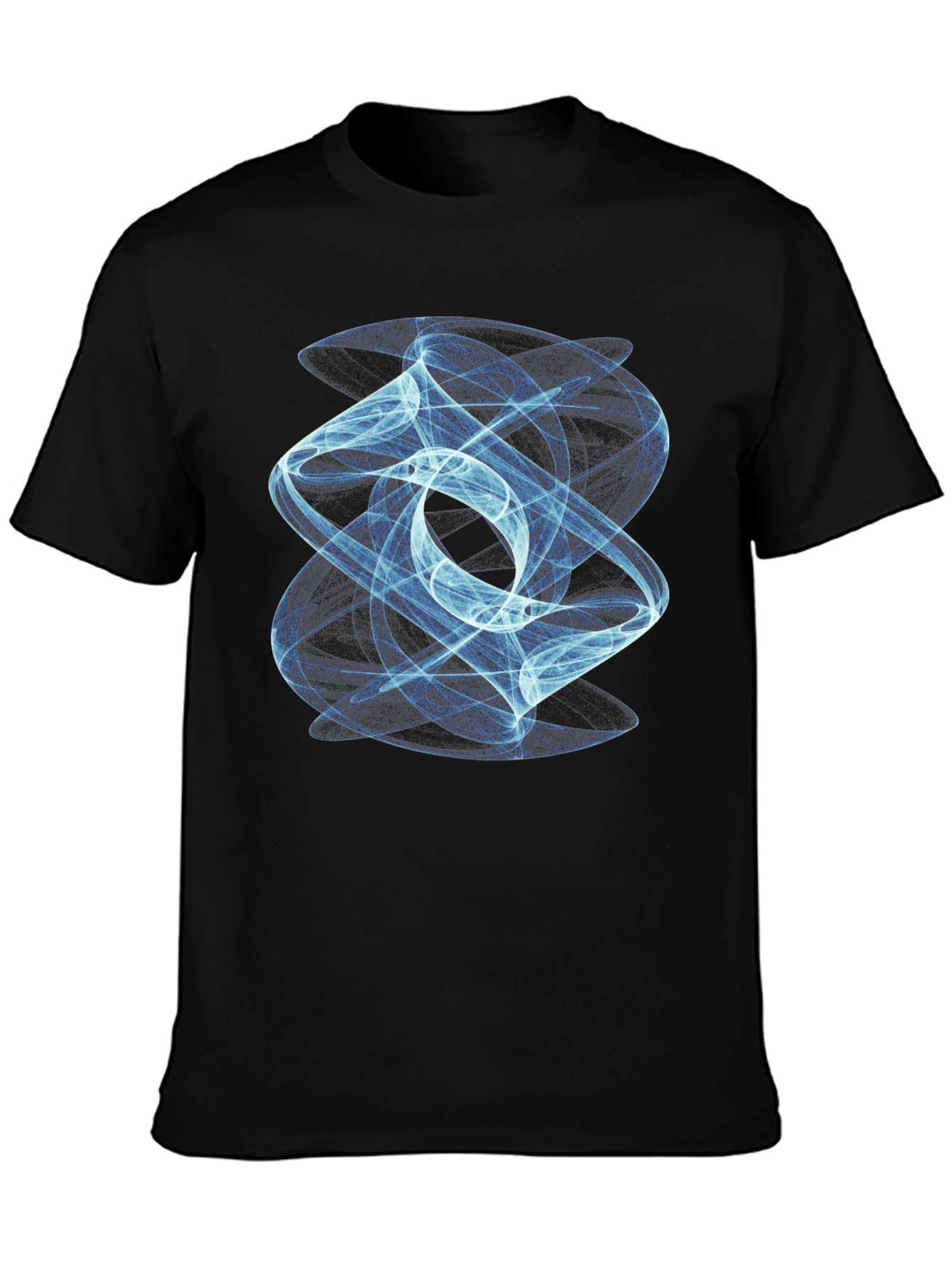 Abstract Swirl Graphic Black Tee