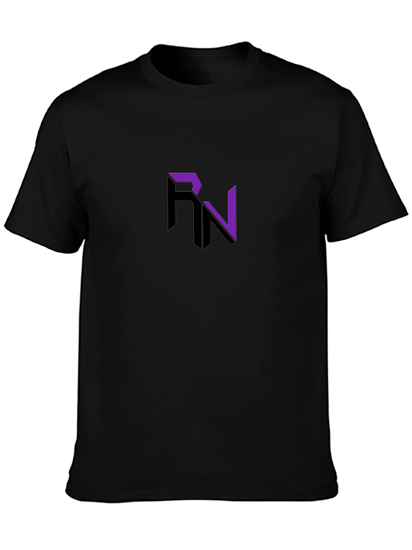 Modern RN Logo Graphic Black T-Shirt