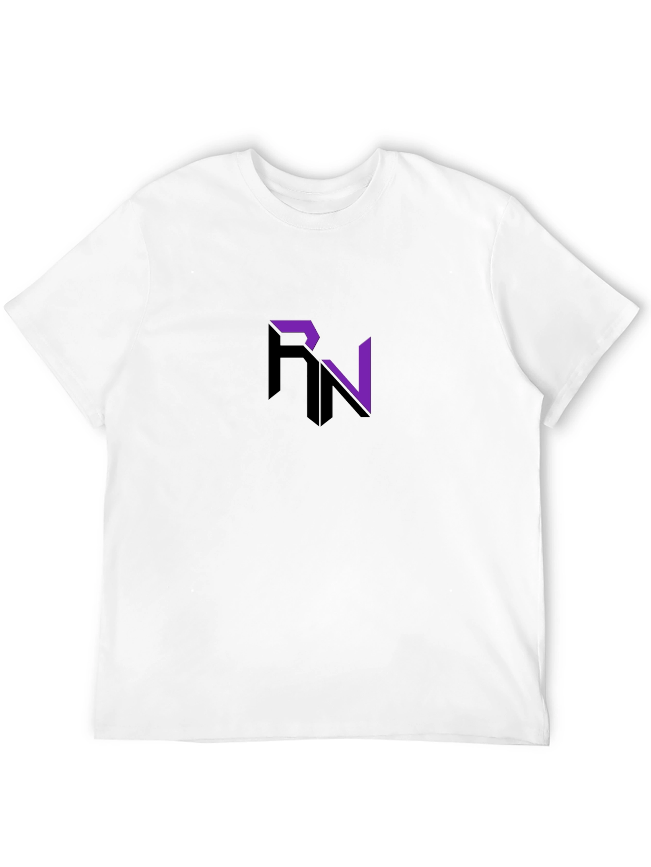Modern RN Logo Graphic Black T-Shirt