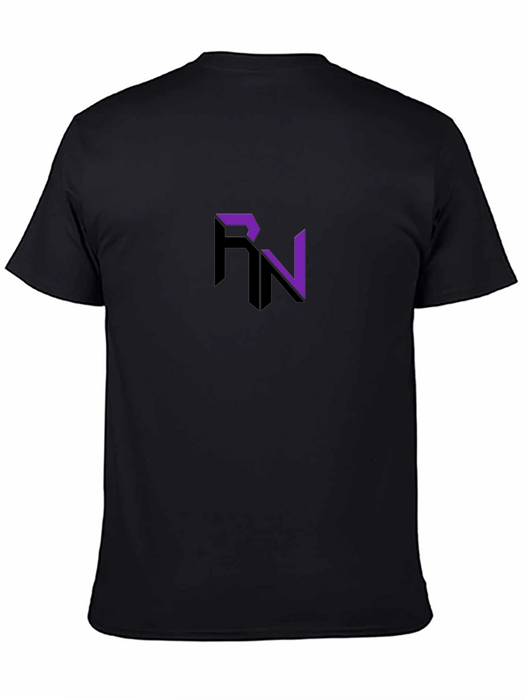 Modern RN Logo Graphic Black T-Shirt