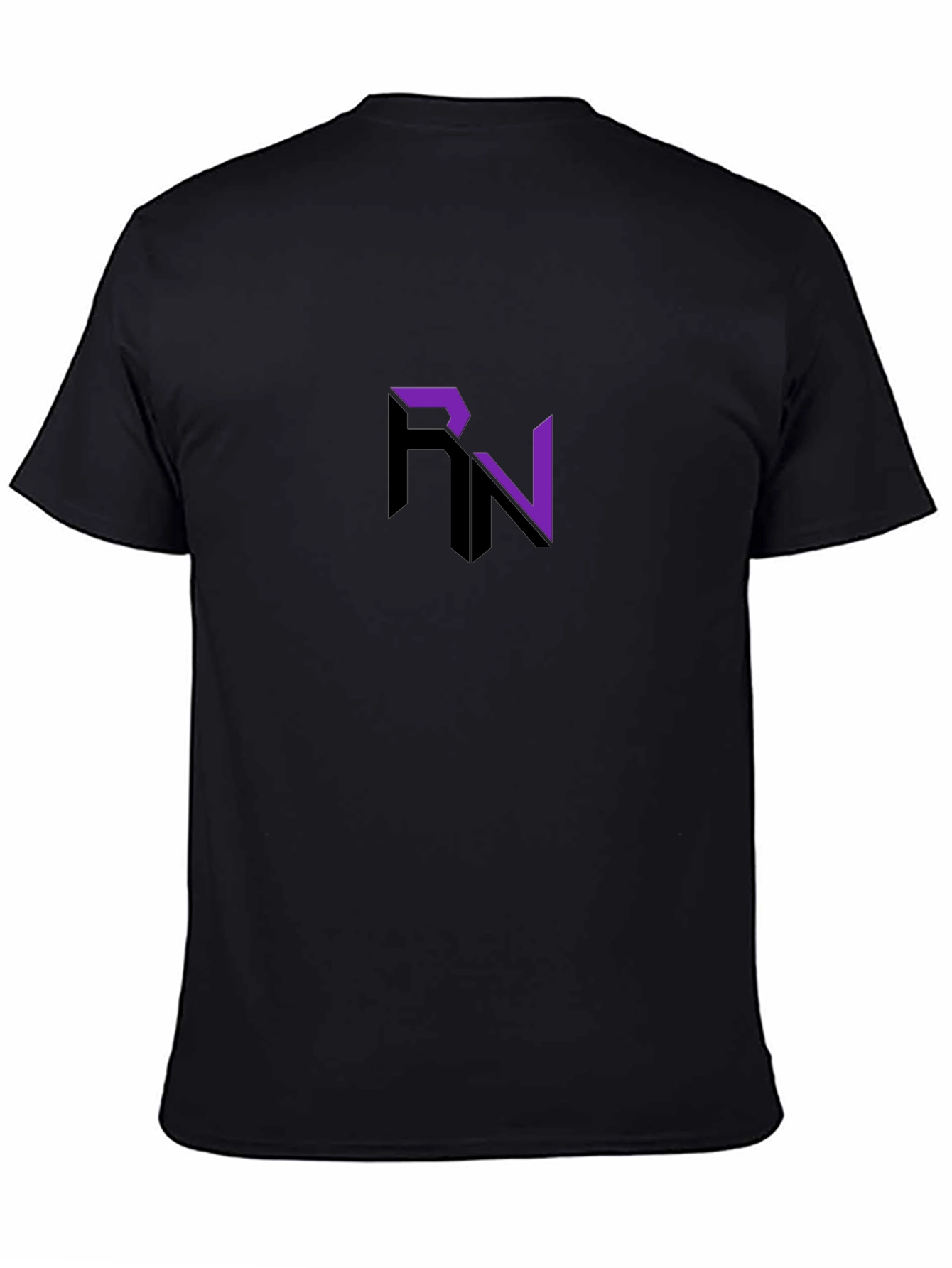 Modern RN Logo Graphic Black T-Shirt