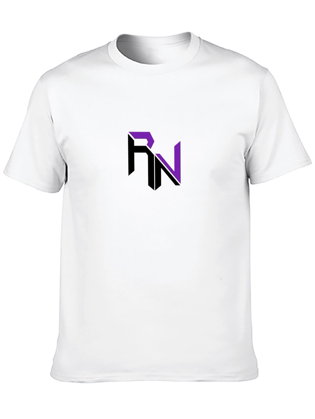 Modern RN Logo Graphic Black T-Shirt