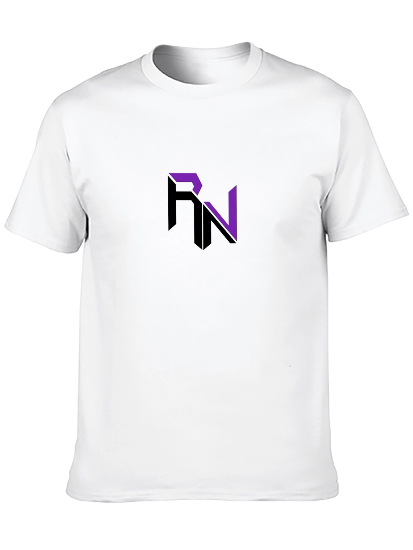 Modern RN Logo Graphic Black T-Shirt