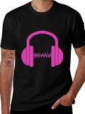 Headphone Music Wave Graphic Tee