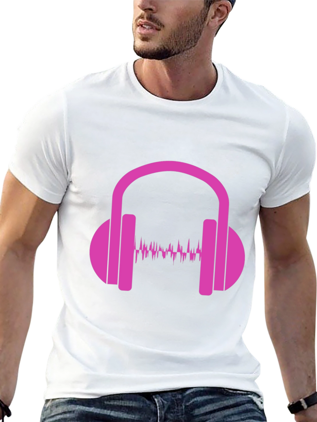 Headphone Music Wave Graphic Tee