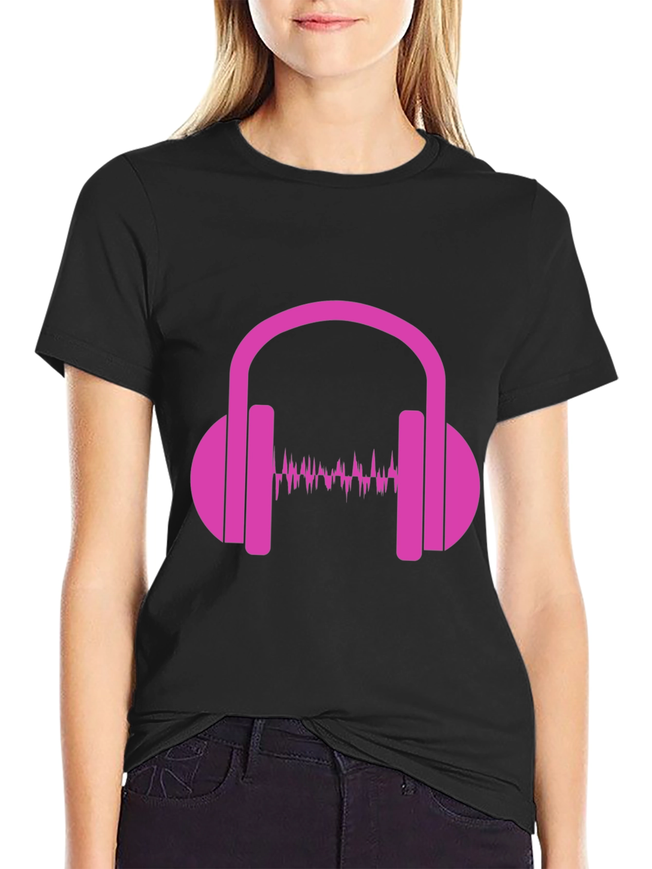 Headphone Music Wave Graphic Tee