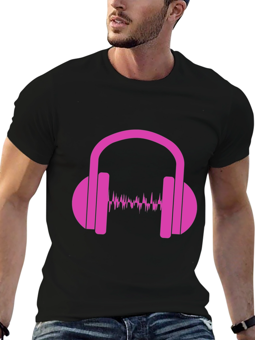Headphone Music Wave Graphic Tee