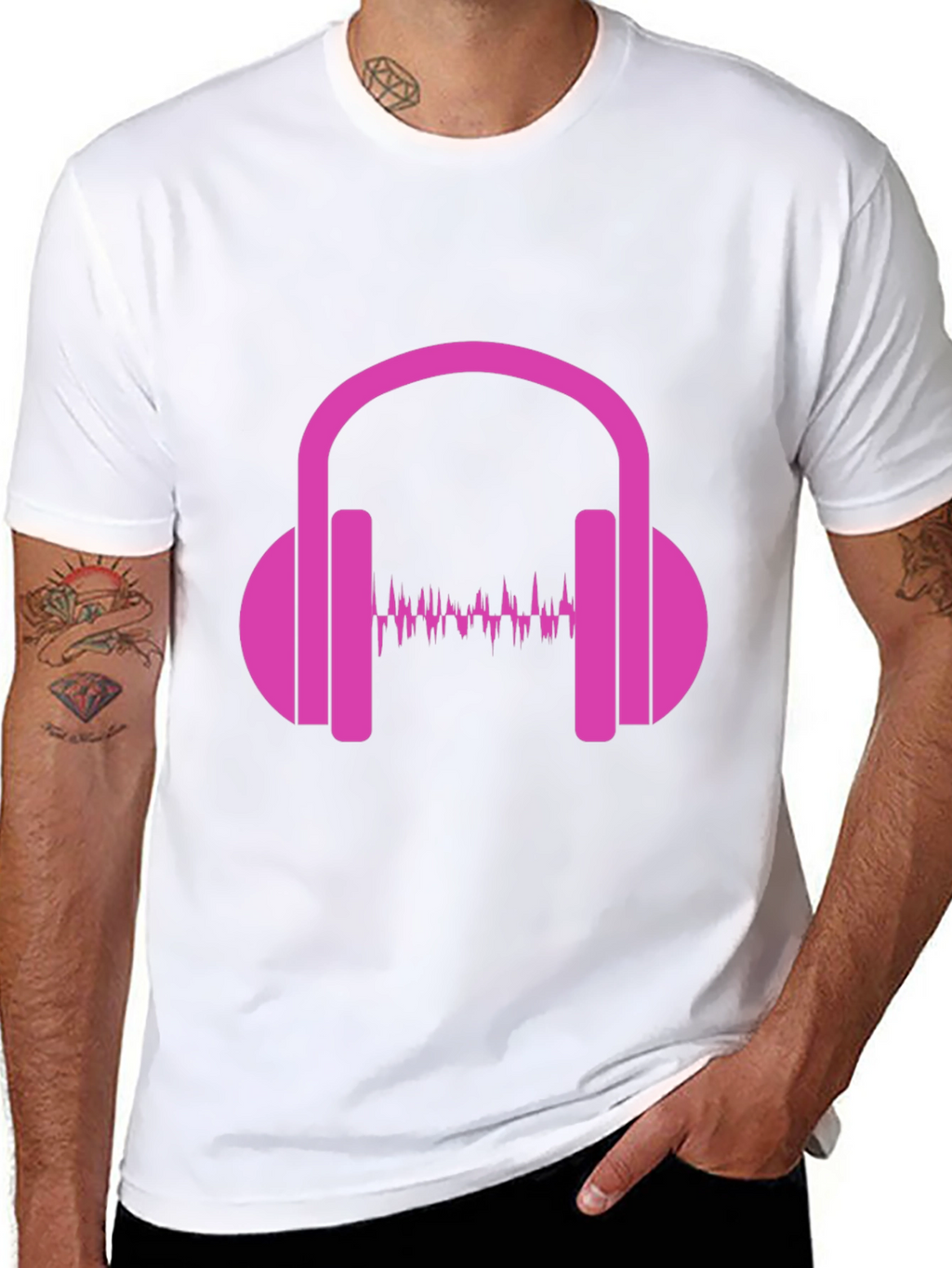 Headphone Music Wave Graphic Tee